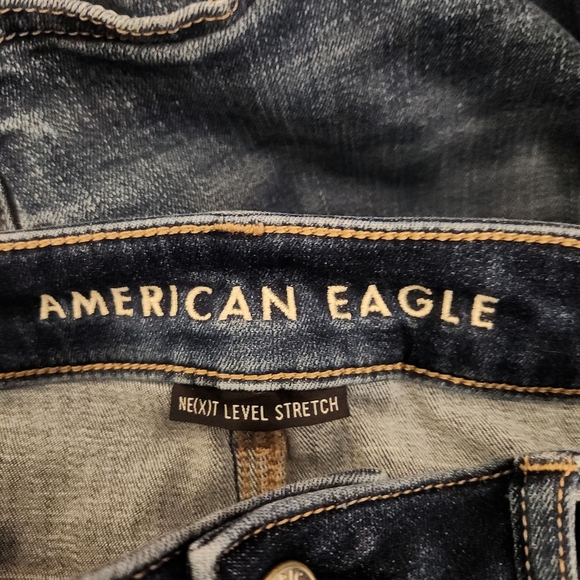 American Eagle Dark Blue NE(X)T Level Stretch Hi-Rise Jegging - Picture 6 of 8